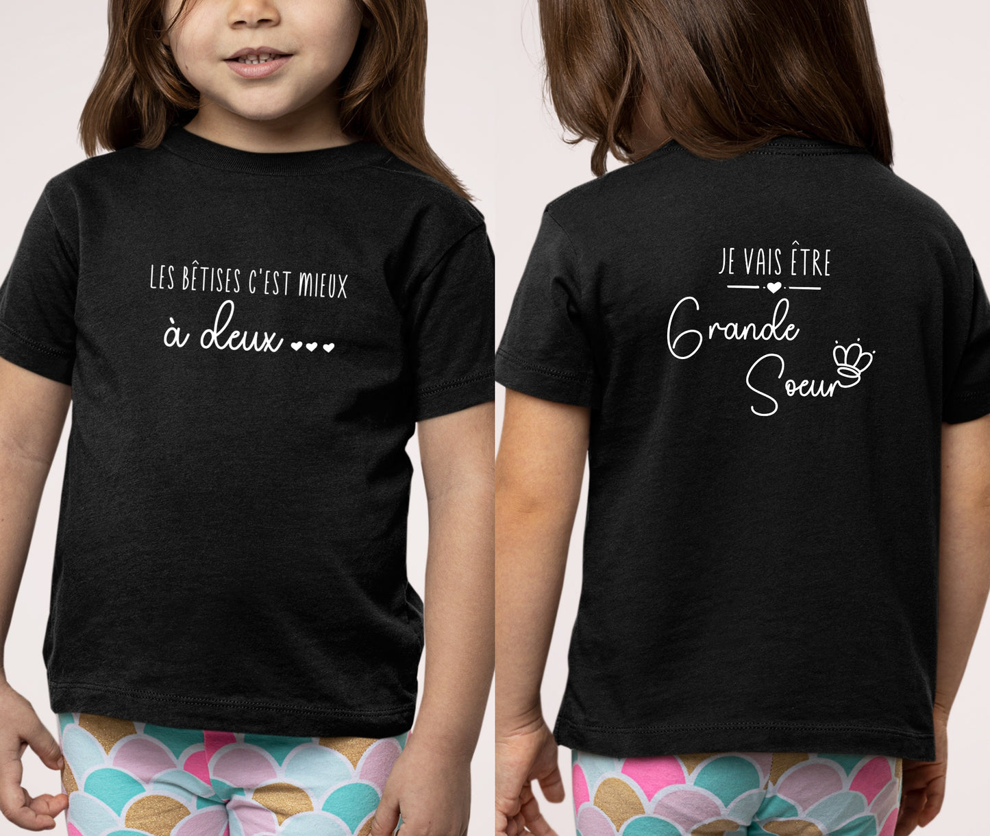T-shirt future grande soeur, Annonce grossesse, Bientôt grande soeur, T-shirt enfant je vais être grande soeur