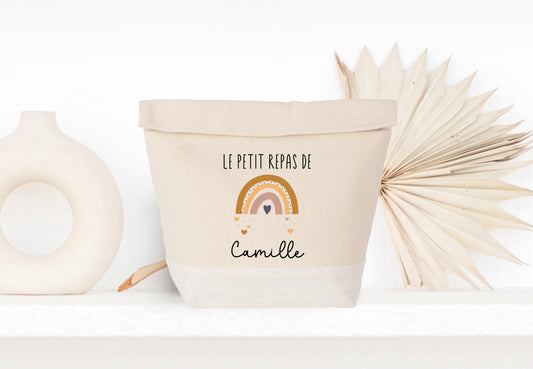 Sac isotherme avec fermeture à enroulement, sac gouter, sac repas personnalisé