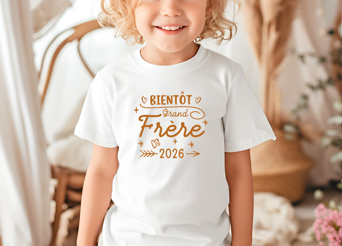 T-shirt futur grand frère personnalisé – idée annonce grossesse garçon – surprise naissance 2025