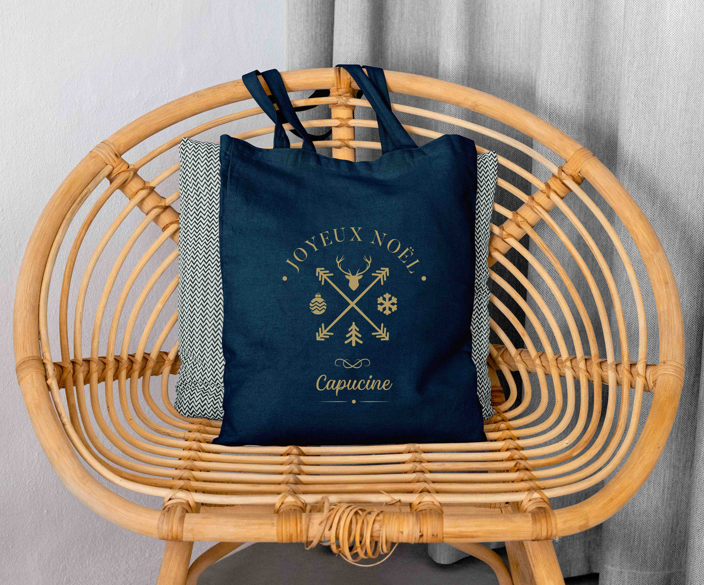 Tote Bag Noël personnalisé, Tote bag prénom, Cadeau noël