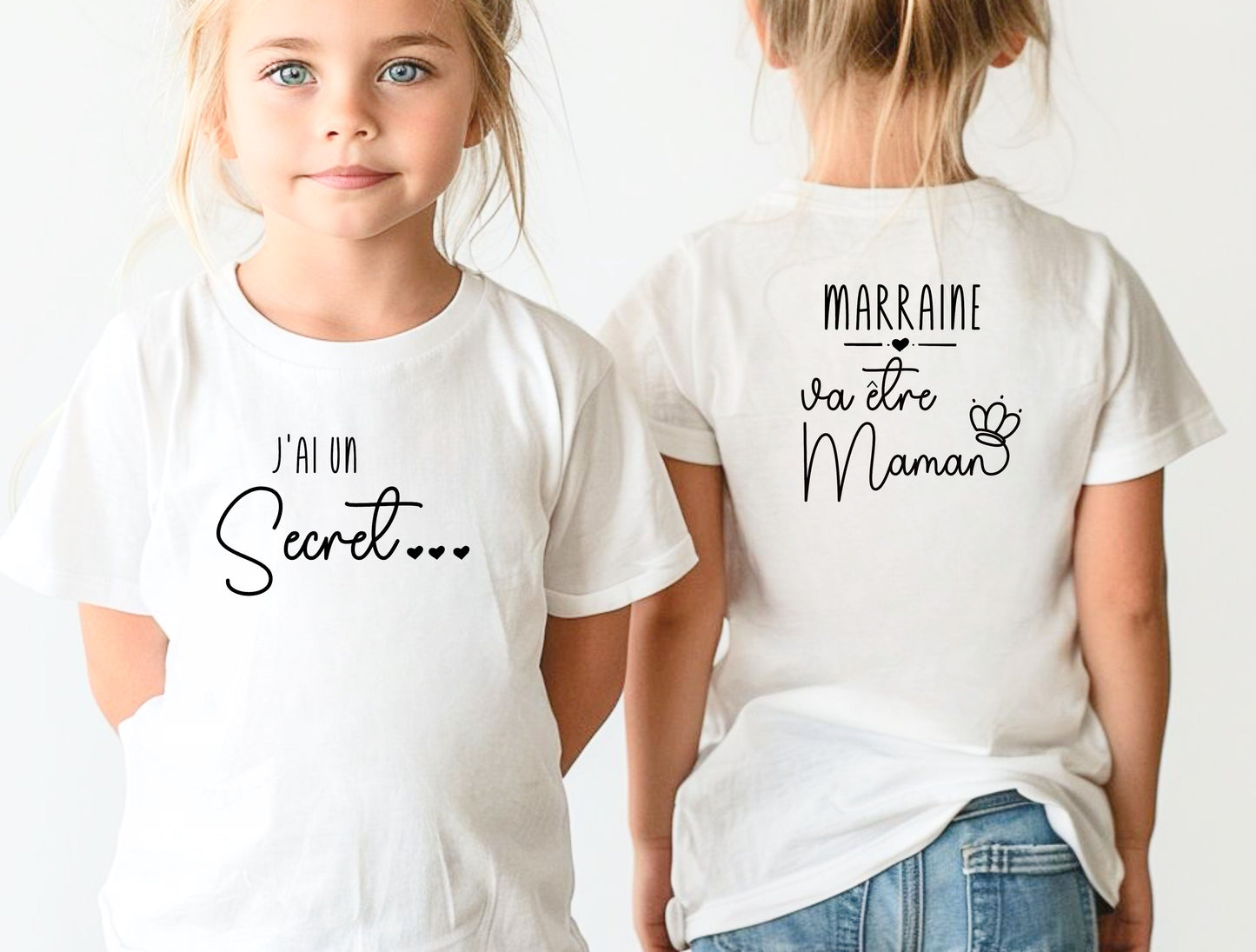 T-shirt annonce grossesse, T-shirt enfant, Cadeau future maman, Cadeau marraine