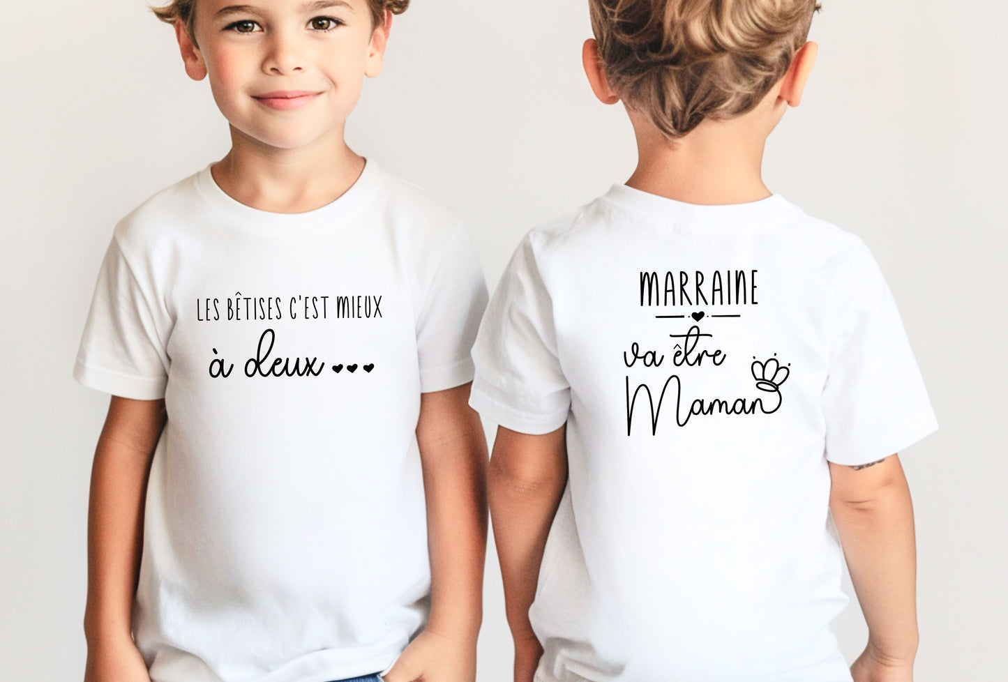 T-shirt annonce grossesse, T-shirt enfant, Cadeau future maman, Cadeau marraine