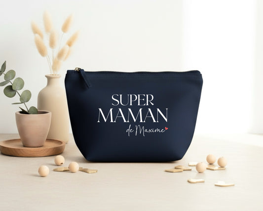 Trousse Super maman personnalisée – Prénom(s) – Cadeau maman – Fête des mères – Pochette – Anniversaire