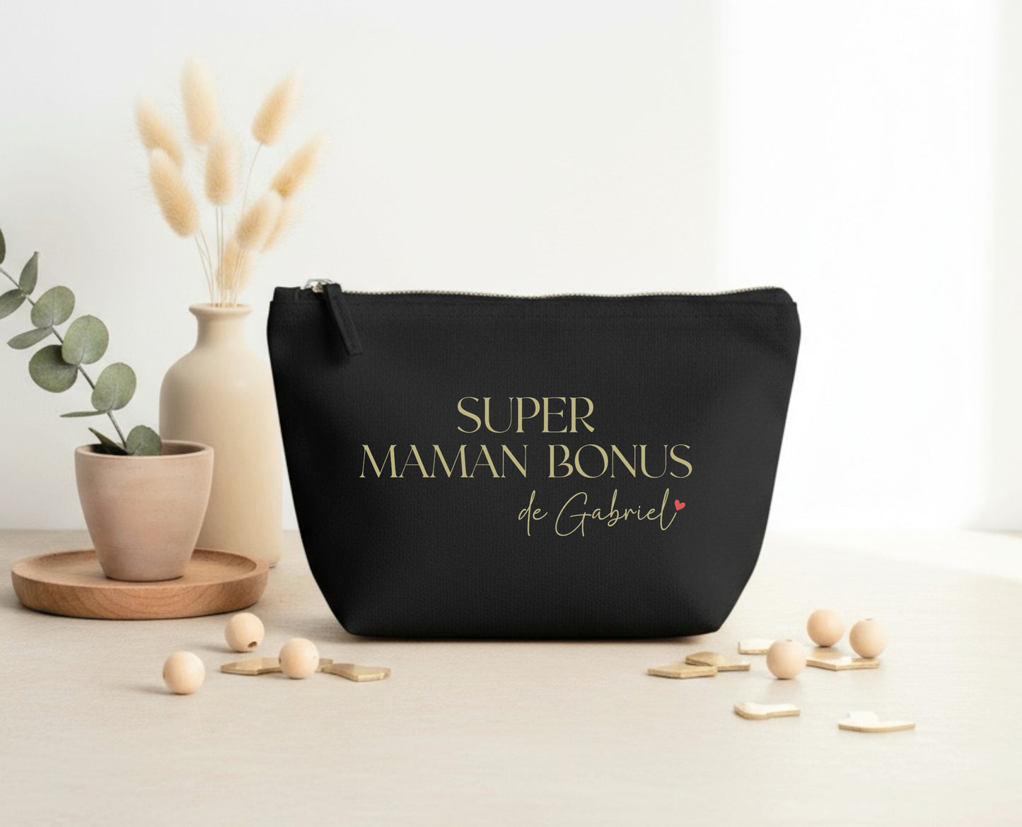 Trousse "Super maman bonus" personnalisée – Prénom(s) – Cadeau belle-maman – Famille recomposée – Fête des mères