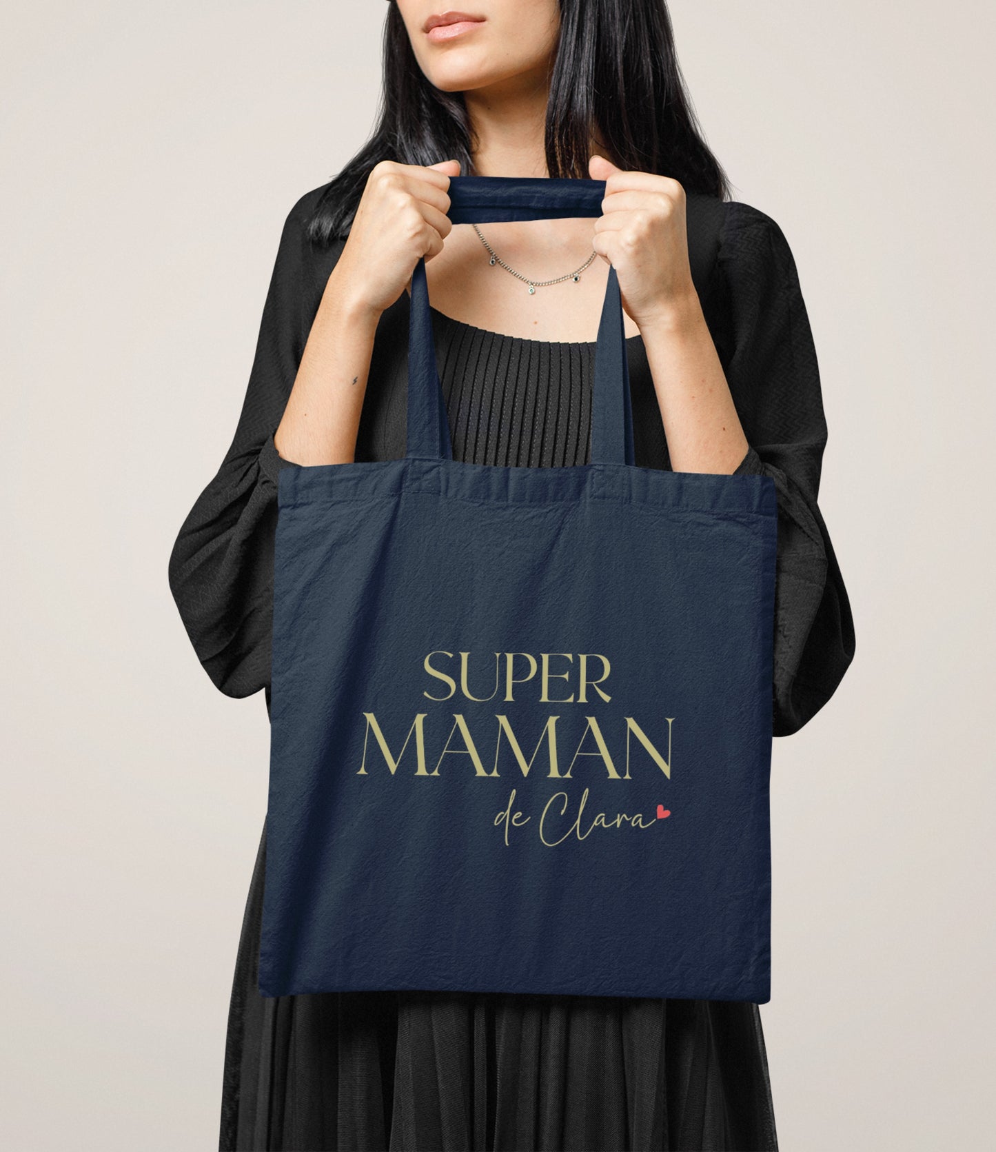 Tote bag Super maman personnalisé – Prénom(s) – Cadeau maman – Fête des mères – Sac en coton – Anniversaire