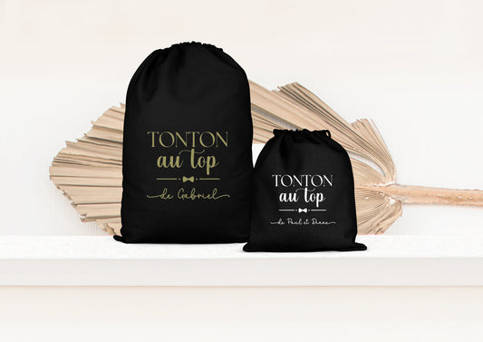 Sac de rangement, Pochon personnalisé, Cadeau Tonton