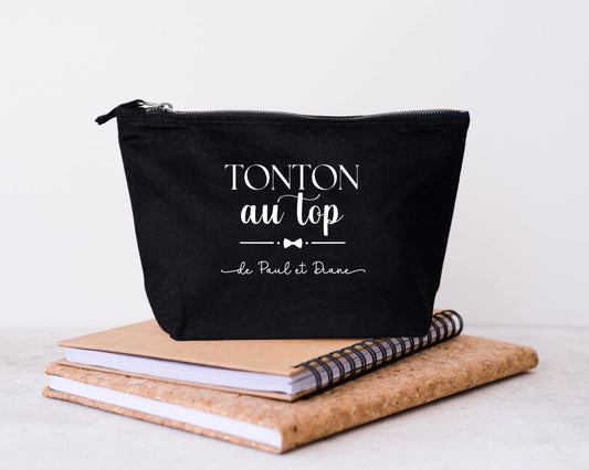 Trousse personnalisée Tonton, Trousse de toilette, Cadeau Tonton
