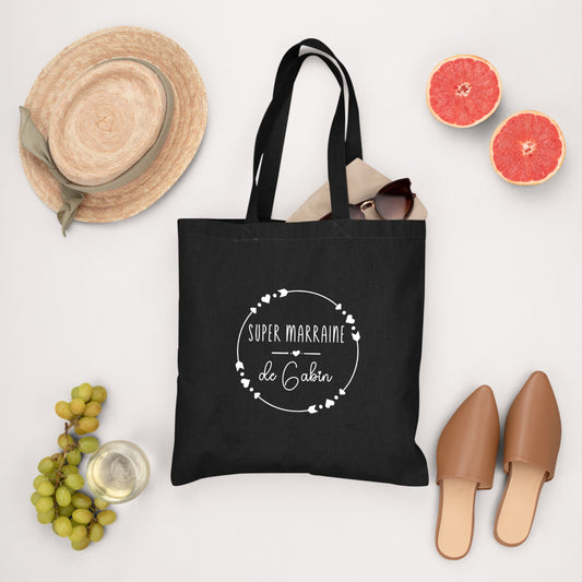 Tote bag personnalisé, Cadeau Marraine, Super Marraine