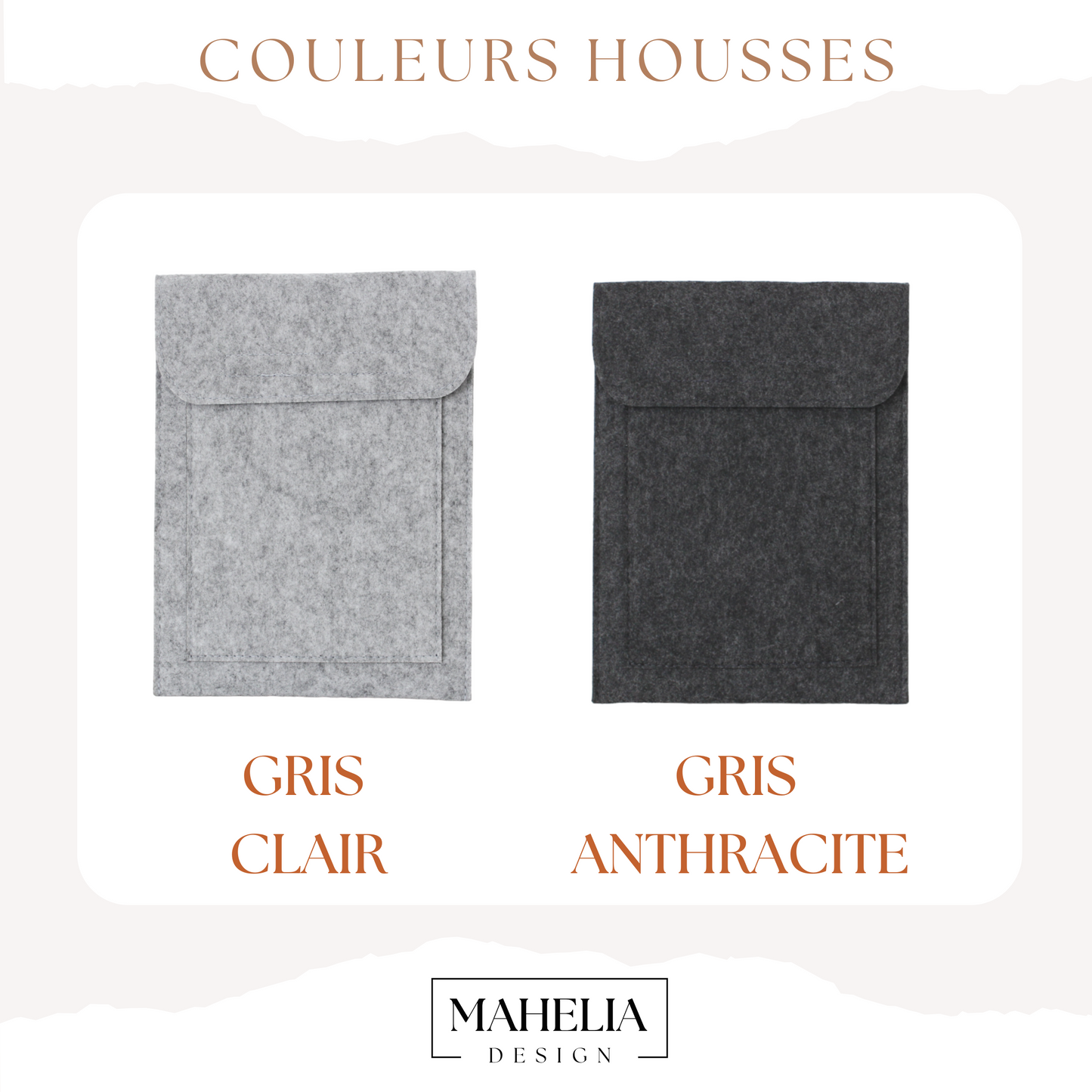 Housse personnalisé en feutrine, Housse tablette, Etui liseuse