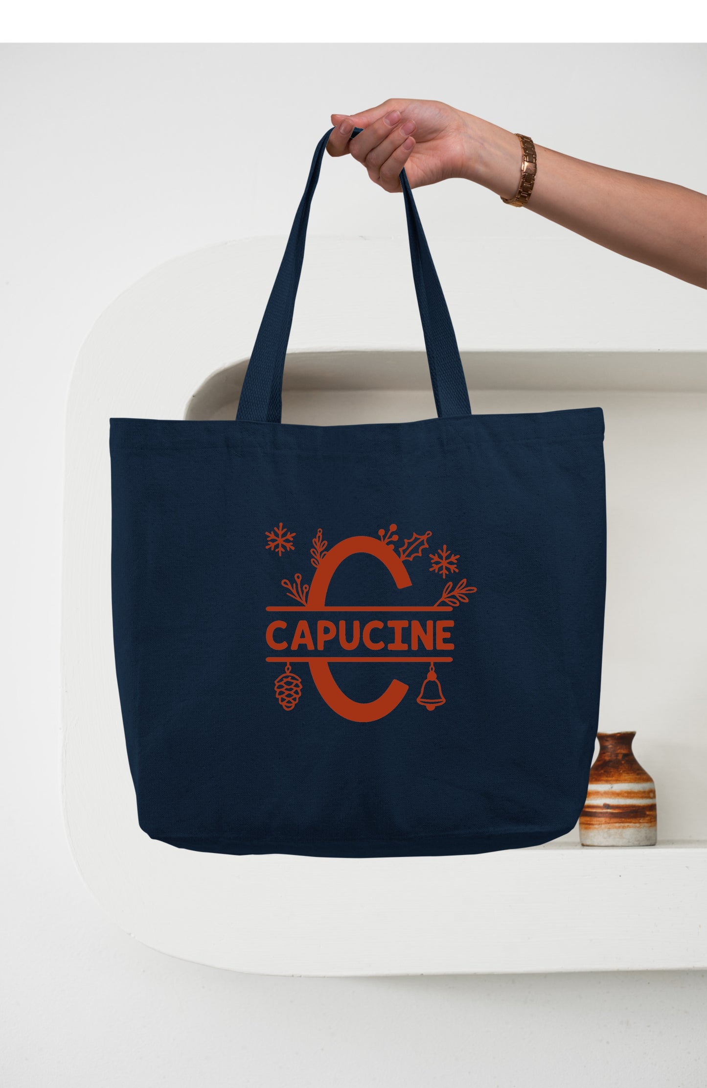 Sac Noël personnalisé, Cabas Personnalisé en coton, Sac cadeau , Sac fourre-tout, Sac prénom