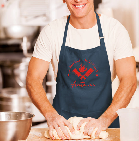 Tablier de cuisine personnalisé avec prénom, Cadeau de cuisine