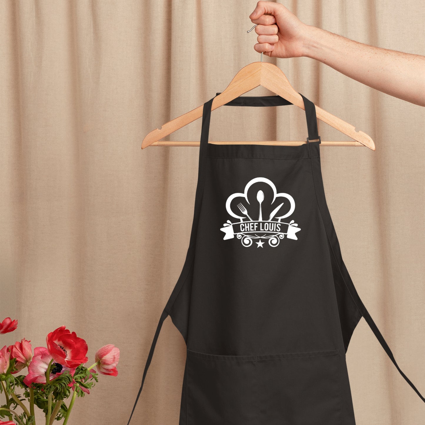 Tablier de cuisine personnalisé avec prénom, Cadeau de cuisine, Cadeau original