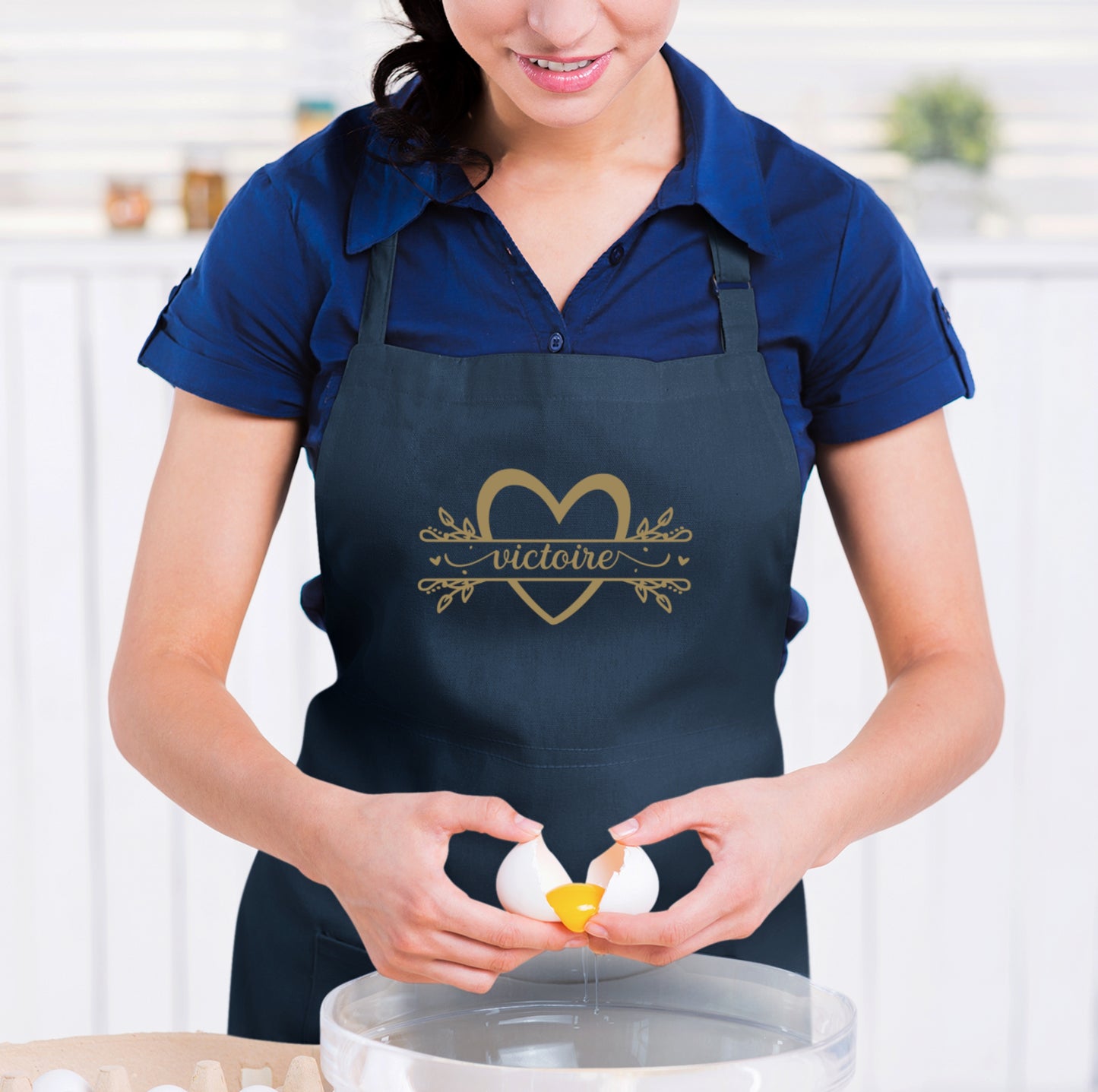 Tablier de cuisine personnalisé avec prénom, Tablier jardin, Cadeau fête des pères, Cadeau fête des mères