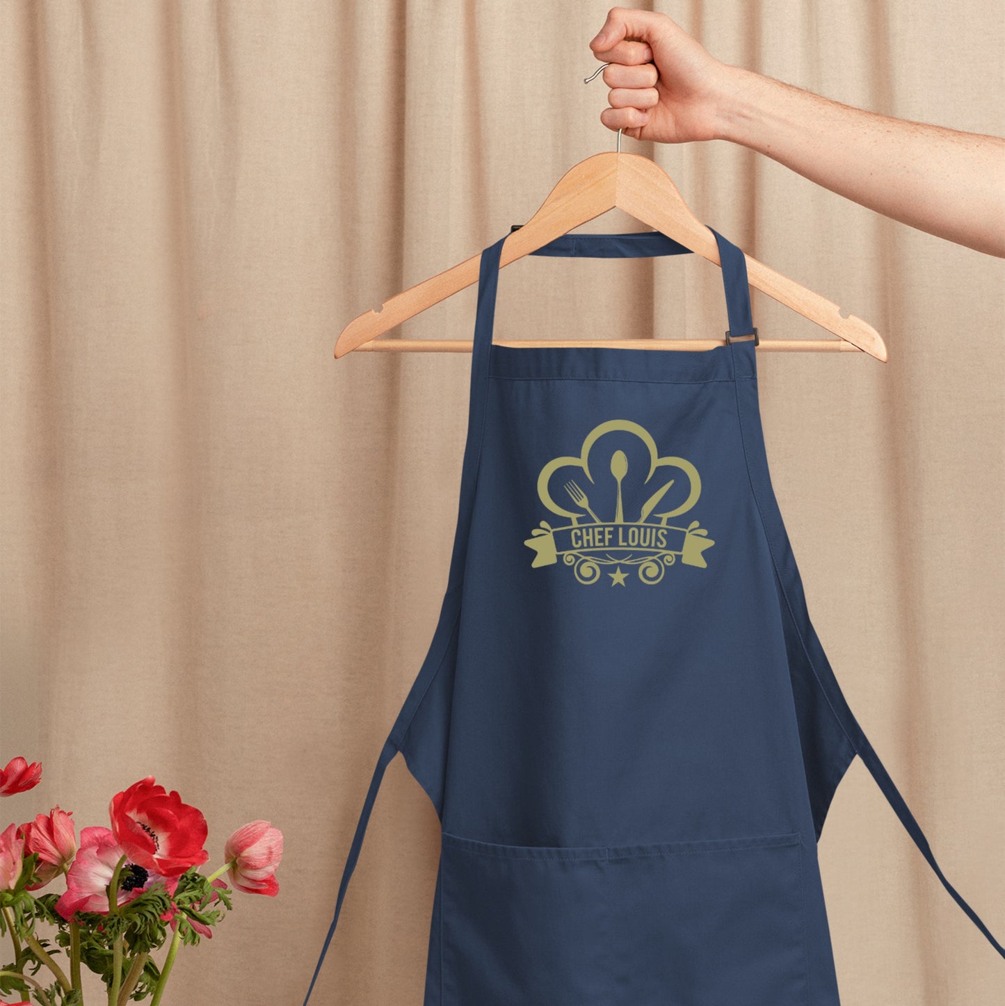 Tablier de cuisine personnalisé avec prénom, Cadeau de cuisine, Cadeau original
