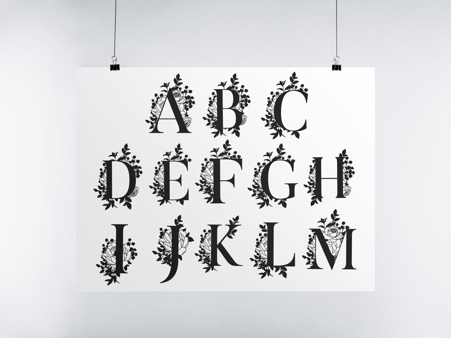 Tote Bag Femme Lettre Florale Personnalisé, Sac toile Cabas, Sac fourre-tout, tote bag cadeau femme, tote bag graphique, cadeau femme