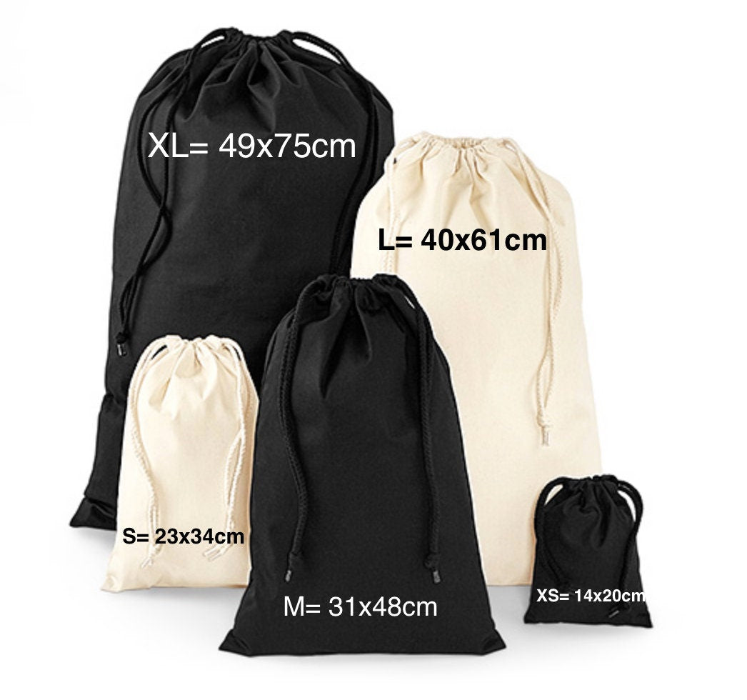 Sac cadeau Noël, Hotte de Noël personnalisée, Emballage Noël, Pochon Noël personnalisé