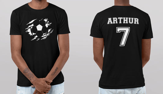 T-Shirt football personnalisé, Cadeau anniversaire footballeur personnalisé, T-shirt populaire