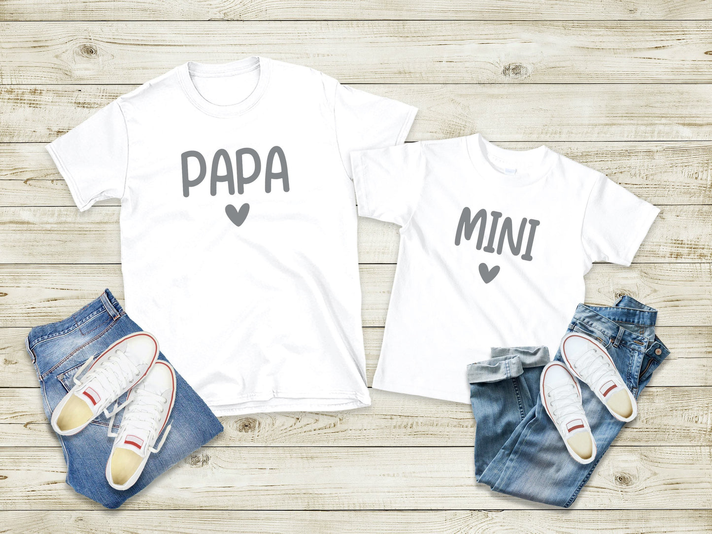 T-shirt papa personnalisé, T-shirt Papa et Moi, Papa et enfant assorti, Idée cadeau fête des pères