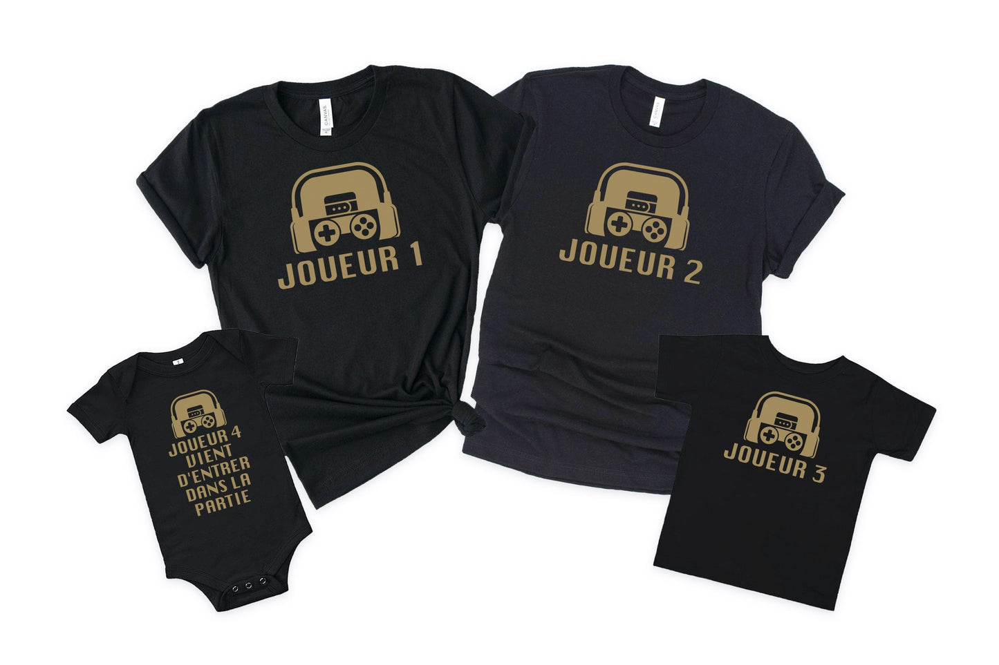 T-shirt famille assorti, Ensemble famille, Cadeau naissance personnalisé