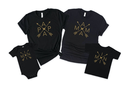 T-shirt assorti, Cadeau famille personnalisé, Ensemble famille