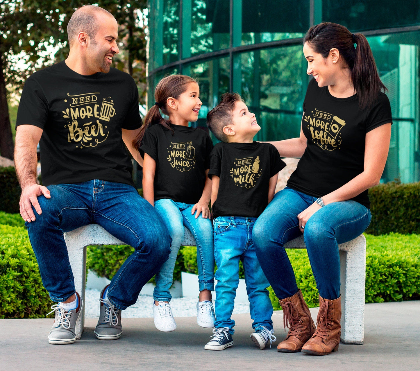T-shirt famille assorti, Ensemble famille, Body personnalisé bebe