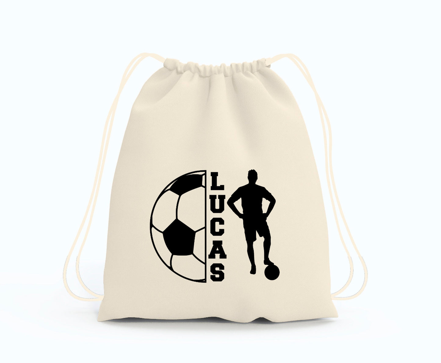 Sac de sport enfant personnalisable, Sac à dos à cordon, Sac enfant prénom, Sac foot