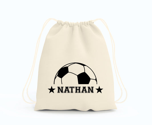 Sac de sport enfant personnalisable, Sac à dos à cordon, Sac enfant prénom, Sac foot