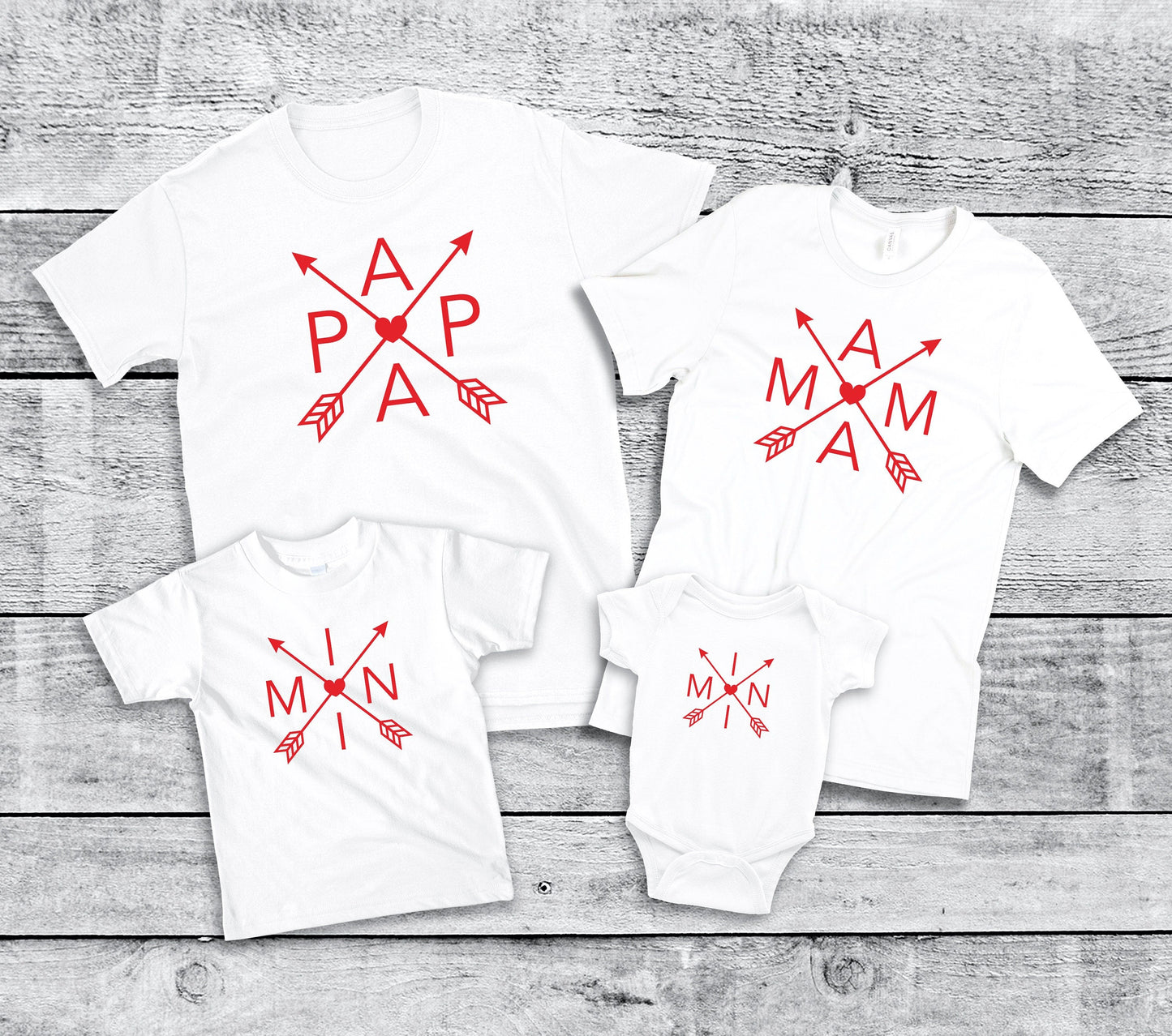 T-shirt assorti, Cadeau famille personnalisé, Ensemble famille