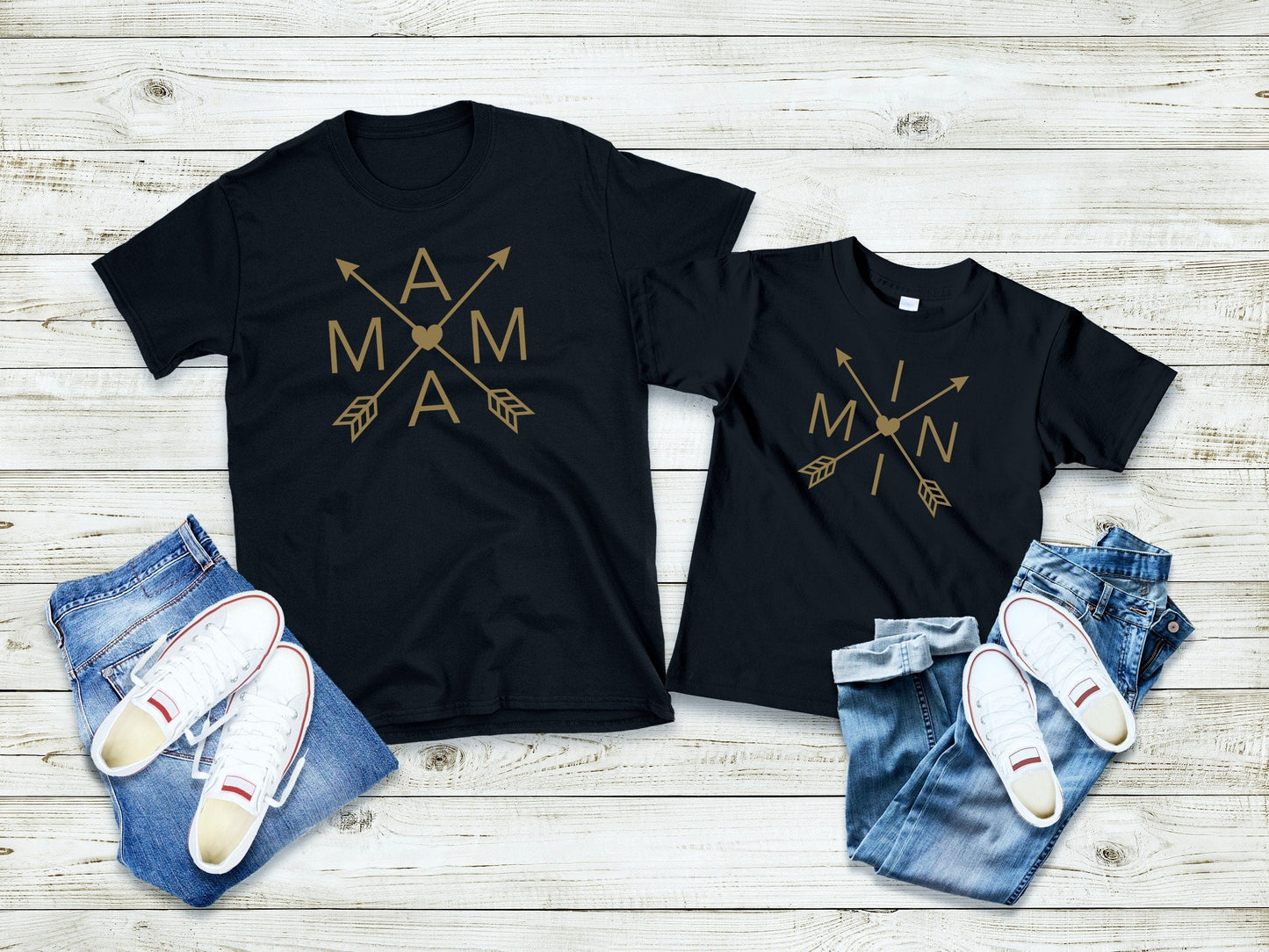 T-shirt maman, Cadeau famille, Cadeau personnalisé maman, T-shirt assorti