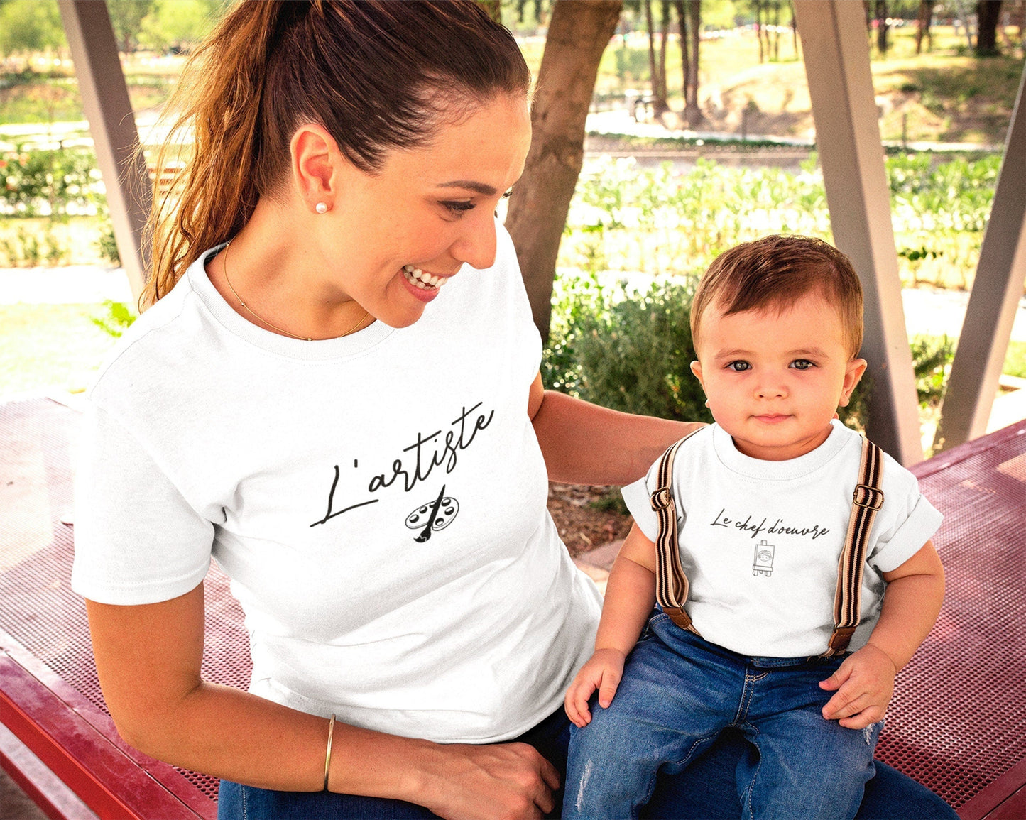 T-shirt famille assorti, T-shirt maman, Maman et moi, Cadeau maman personnalisé
