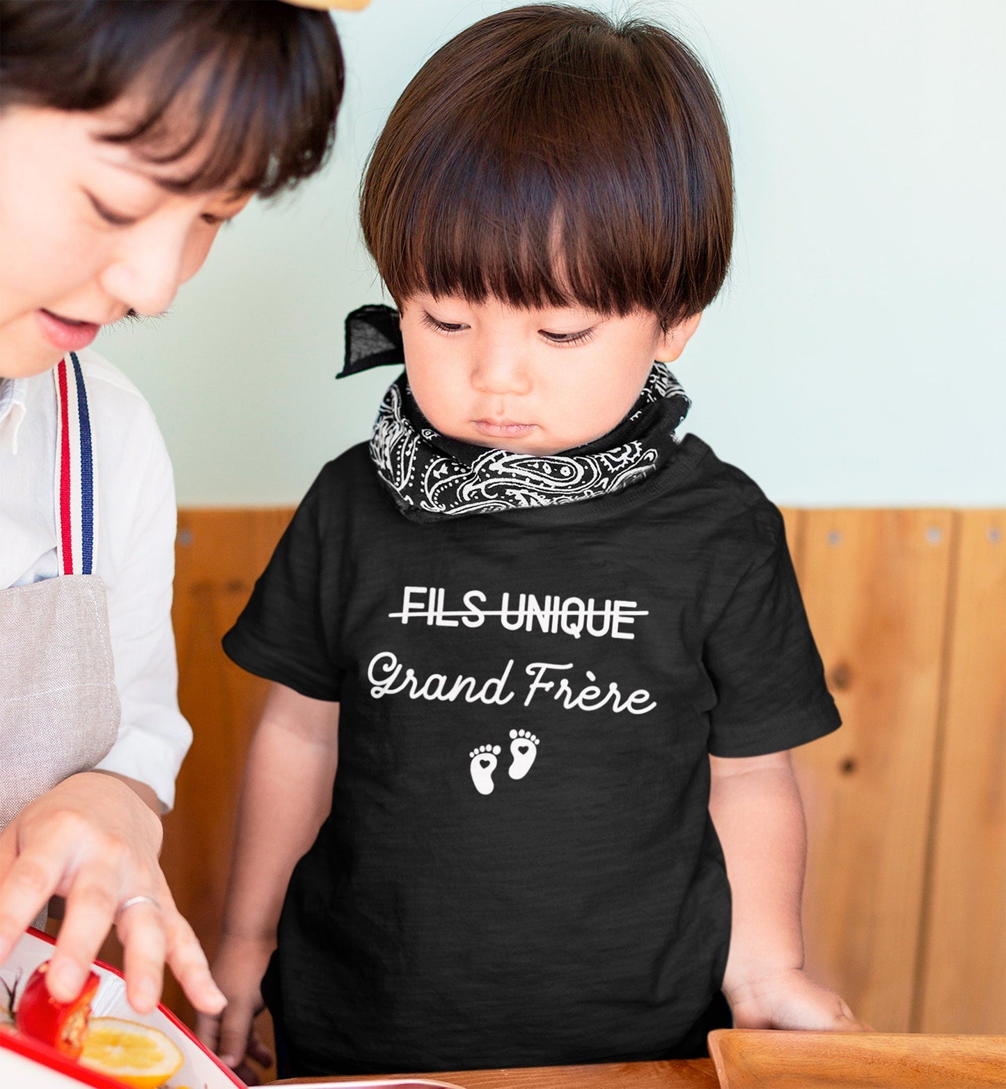 T-shirt futur grand frère personnalisable, Annonce grossesse