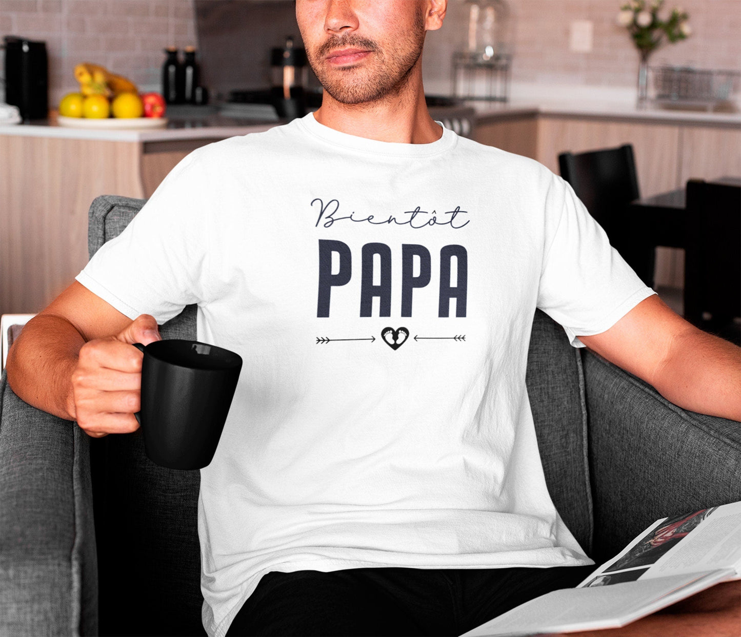 T-shirt annonce grossesse papa, Bientôt papa, Idée cadeau naissance, Annonce grossesse