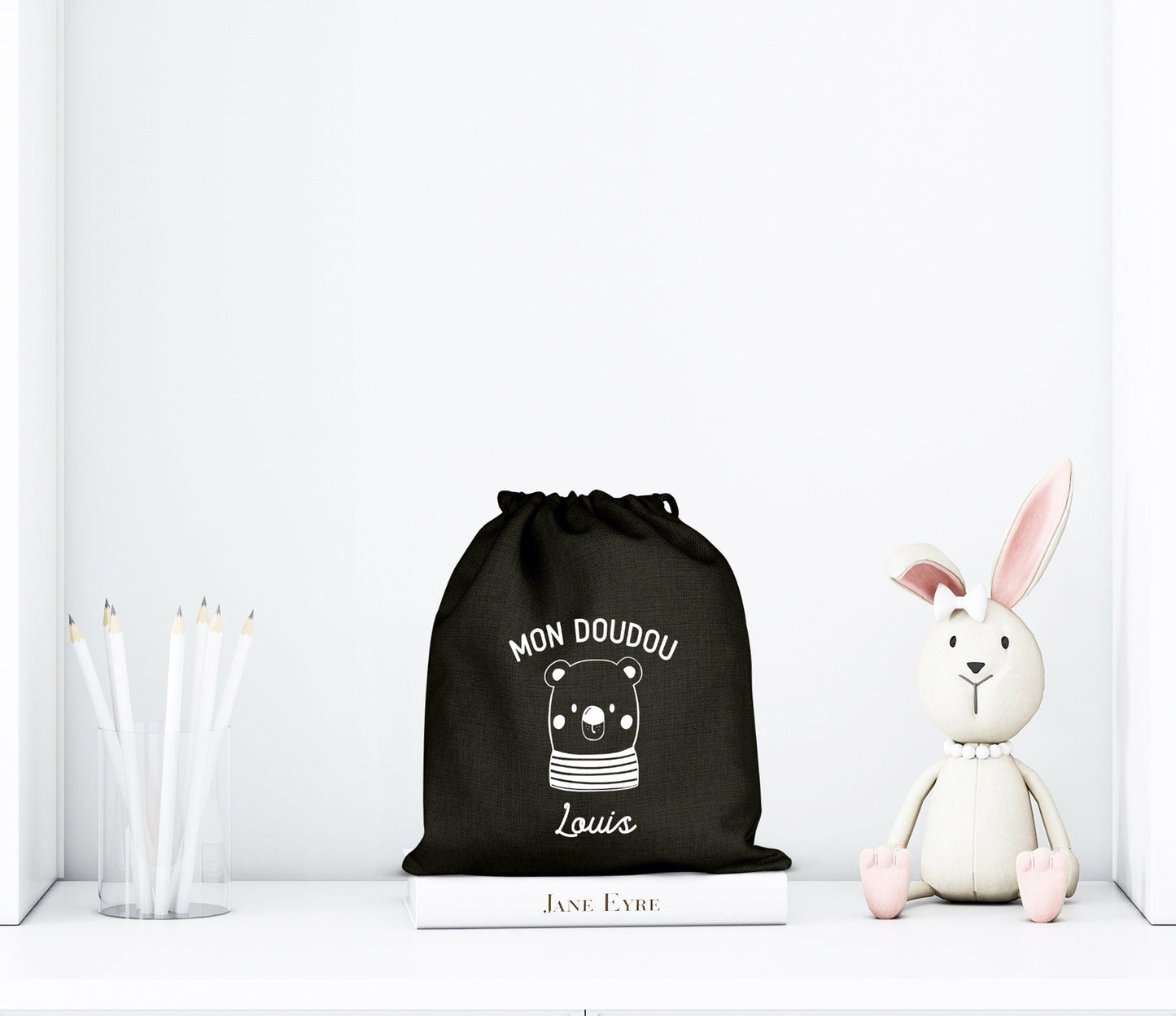 Sac à doudou, Pochon personnalisé, Cadeau de naissance
