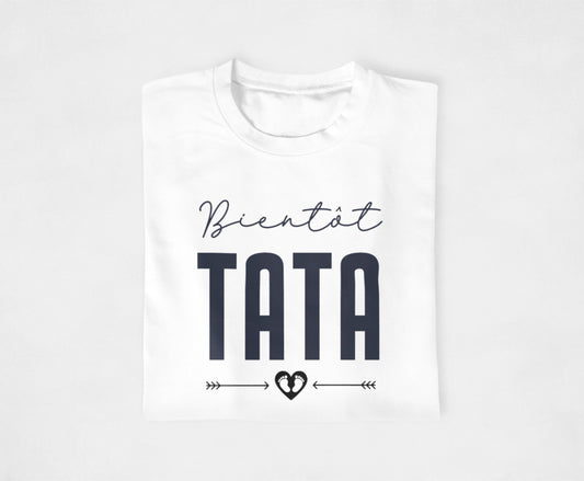 T-shirt annonce grossesse, Bientôt Tata, Idée cadeau naissance