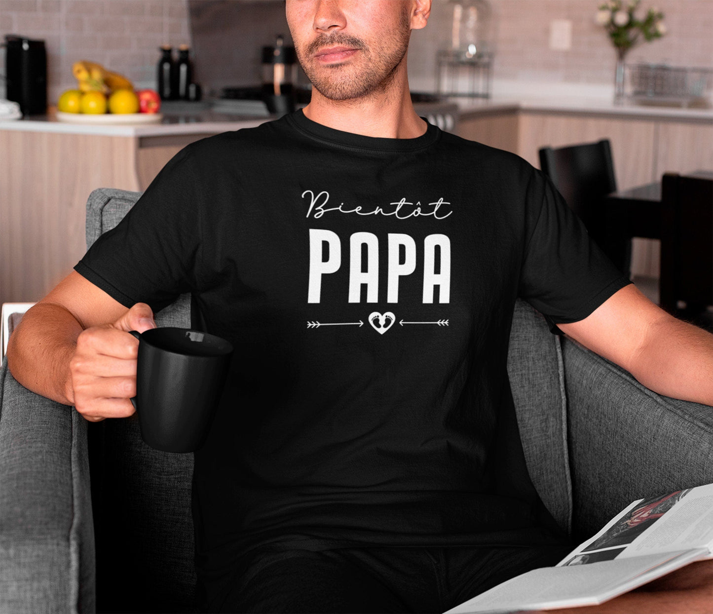 T-shirt annonce grossesse papa, Bientôt papa, Idée cadeau naissance, Annonce grossesse
