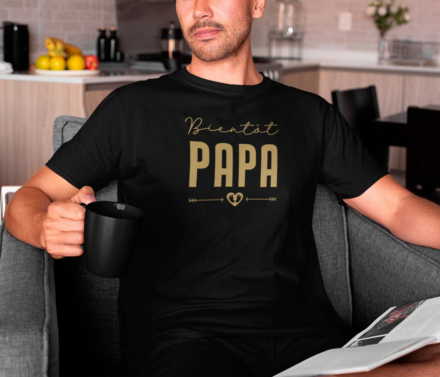 T-shirt annonce grossesse papa, Bientôt papa, Idée cadeau naissance, Annonce grossesse