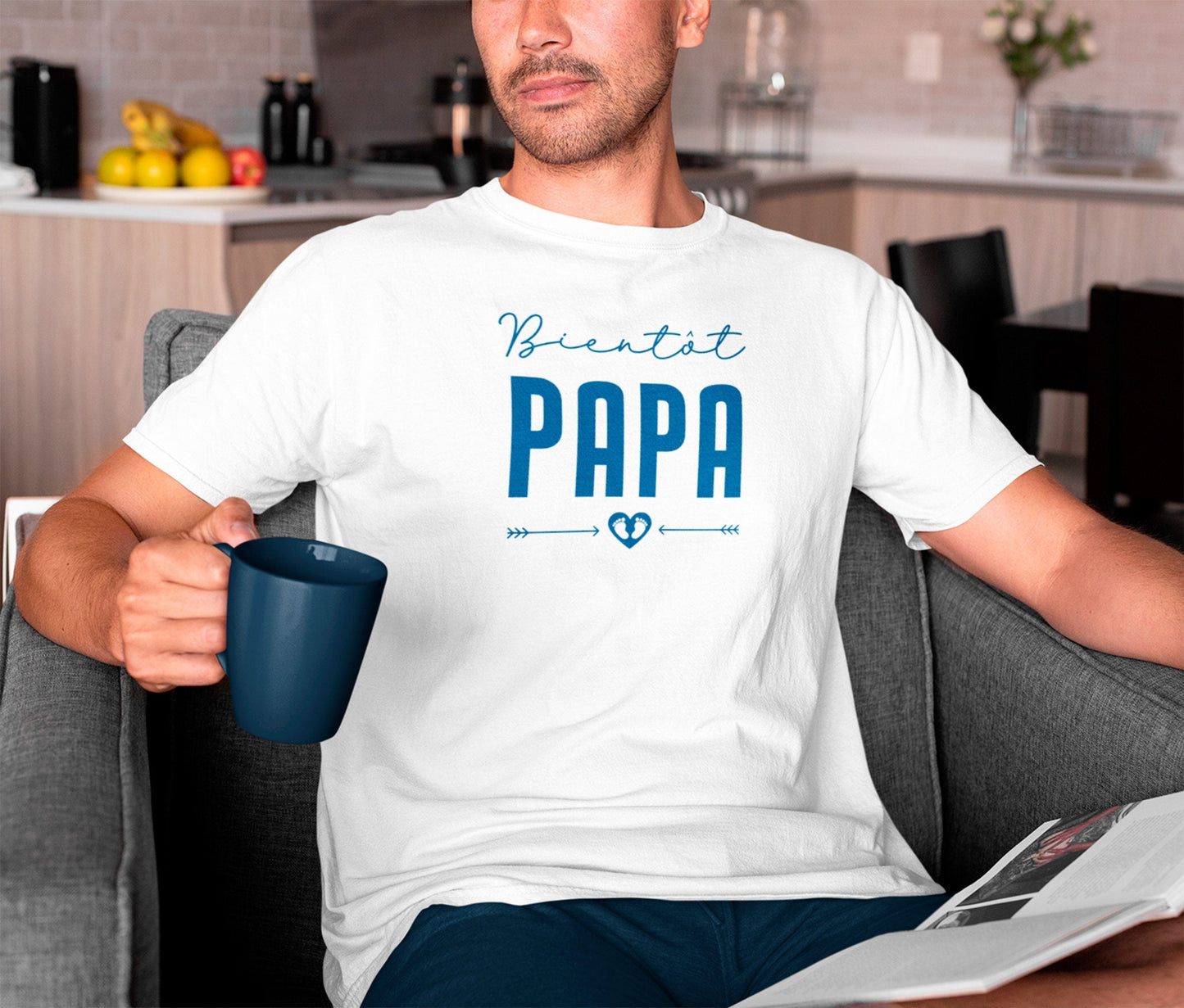 T-shirt annonce grossesse papa, Bientôt papa, Idée cadeau naissance, Annonce grossesse