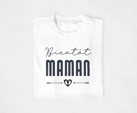 T-shirt annonce grossesse maman, Bientôt maman, Annonce grossesse