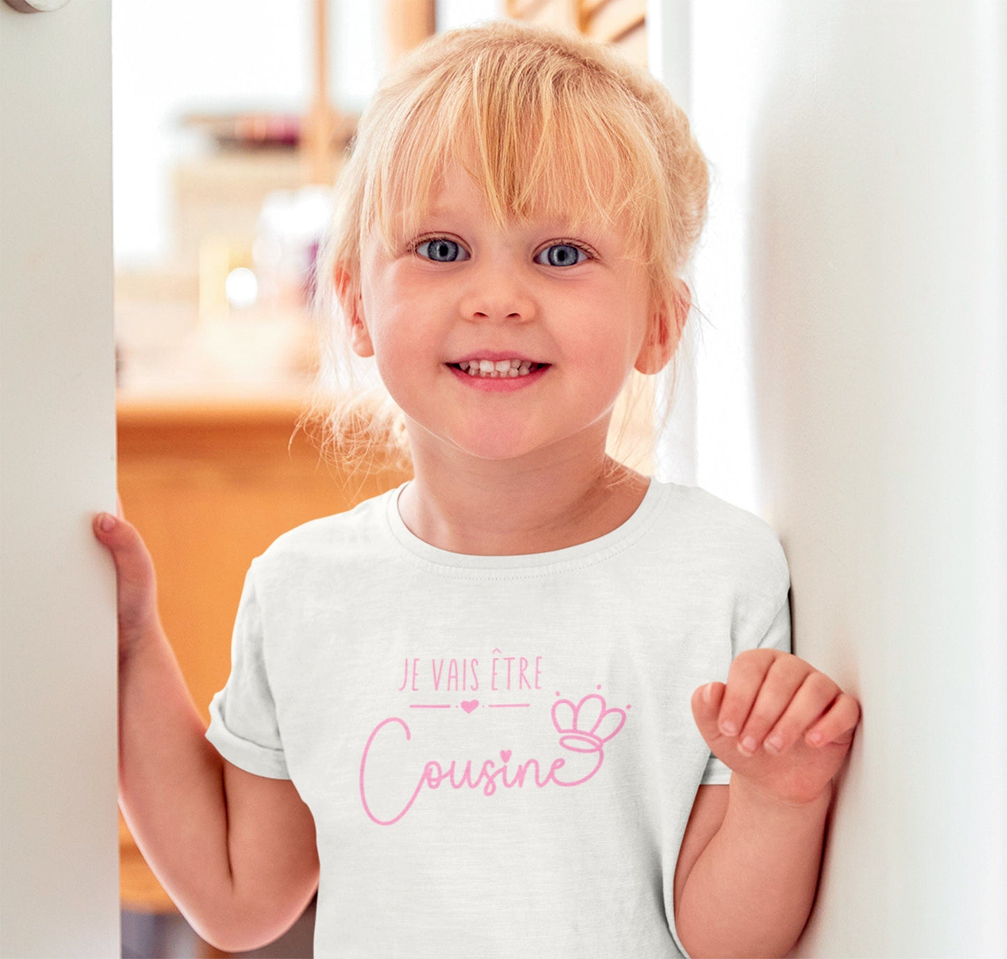 T-shirt future cousine personnalisable, T-shirt enfant je vais être cousine, Annonce grossesse