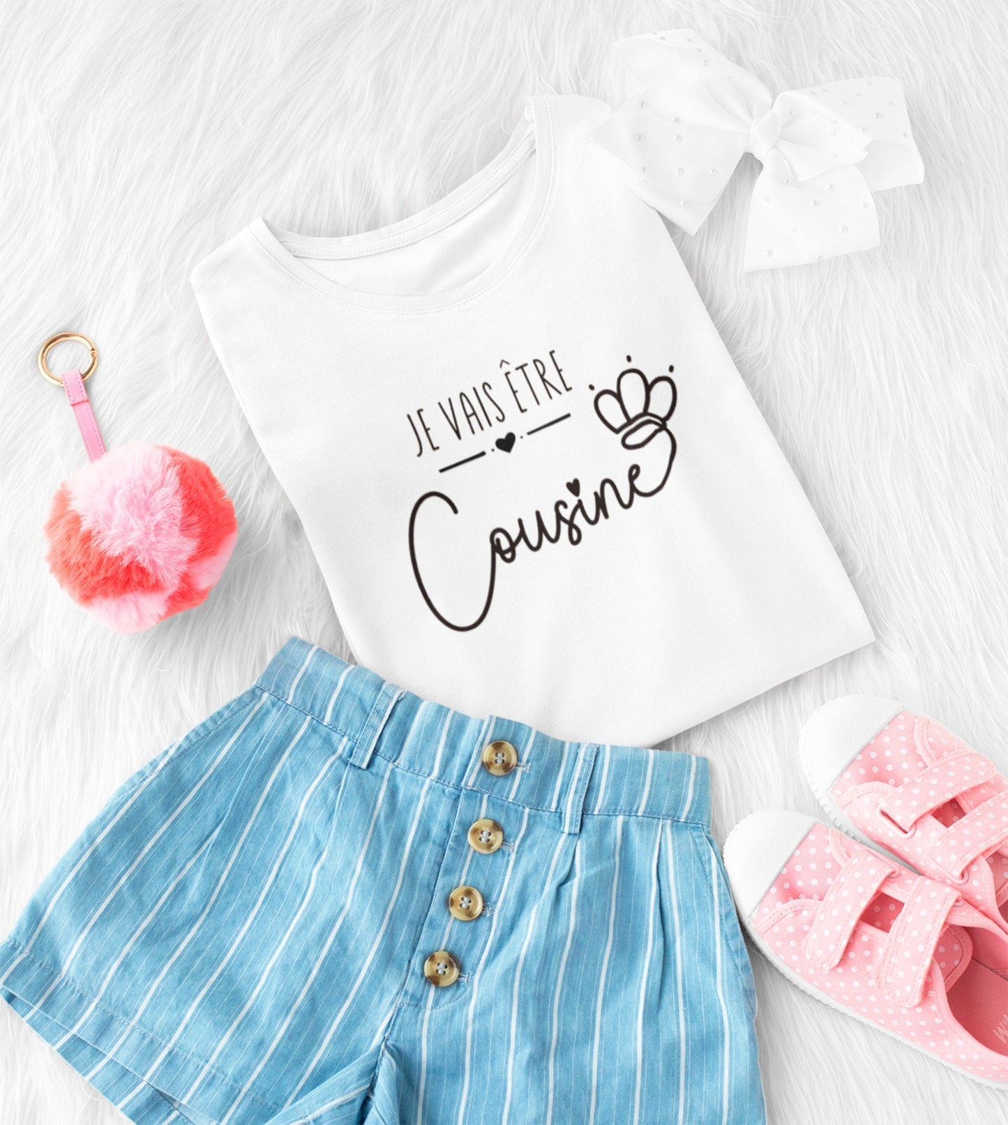 T-shirt future cousine personnalisable, T-shirt enfant je vais être cousine, Annonce grossesse