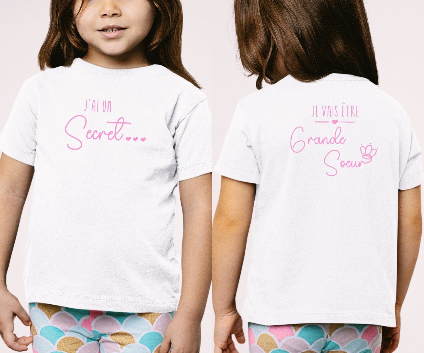 T-shirt future grande soeur, Annonce grossesse, Bientôt grande soeur, T-shirt enfant je vais être grande soeur
