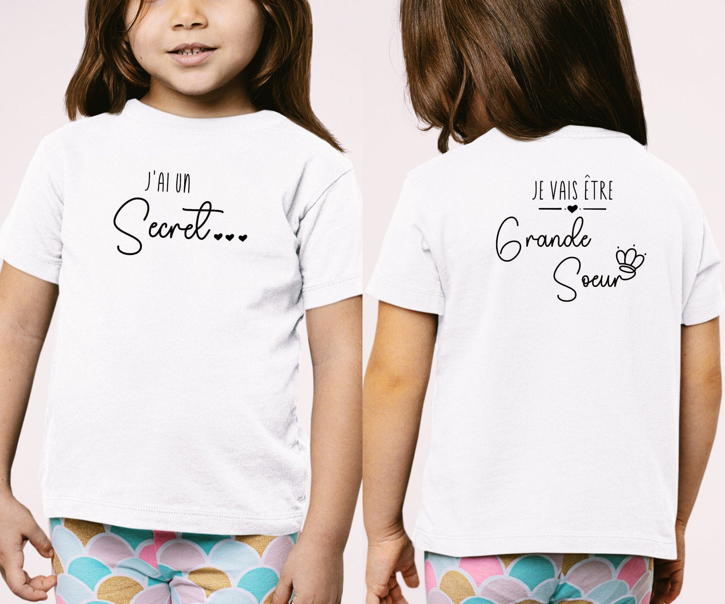 T-shirt future grande soeur, Annonce grossesse, Bientôt grande soeur, T-shirt enfant je vais être grande soeur