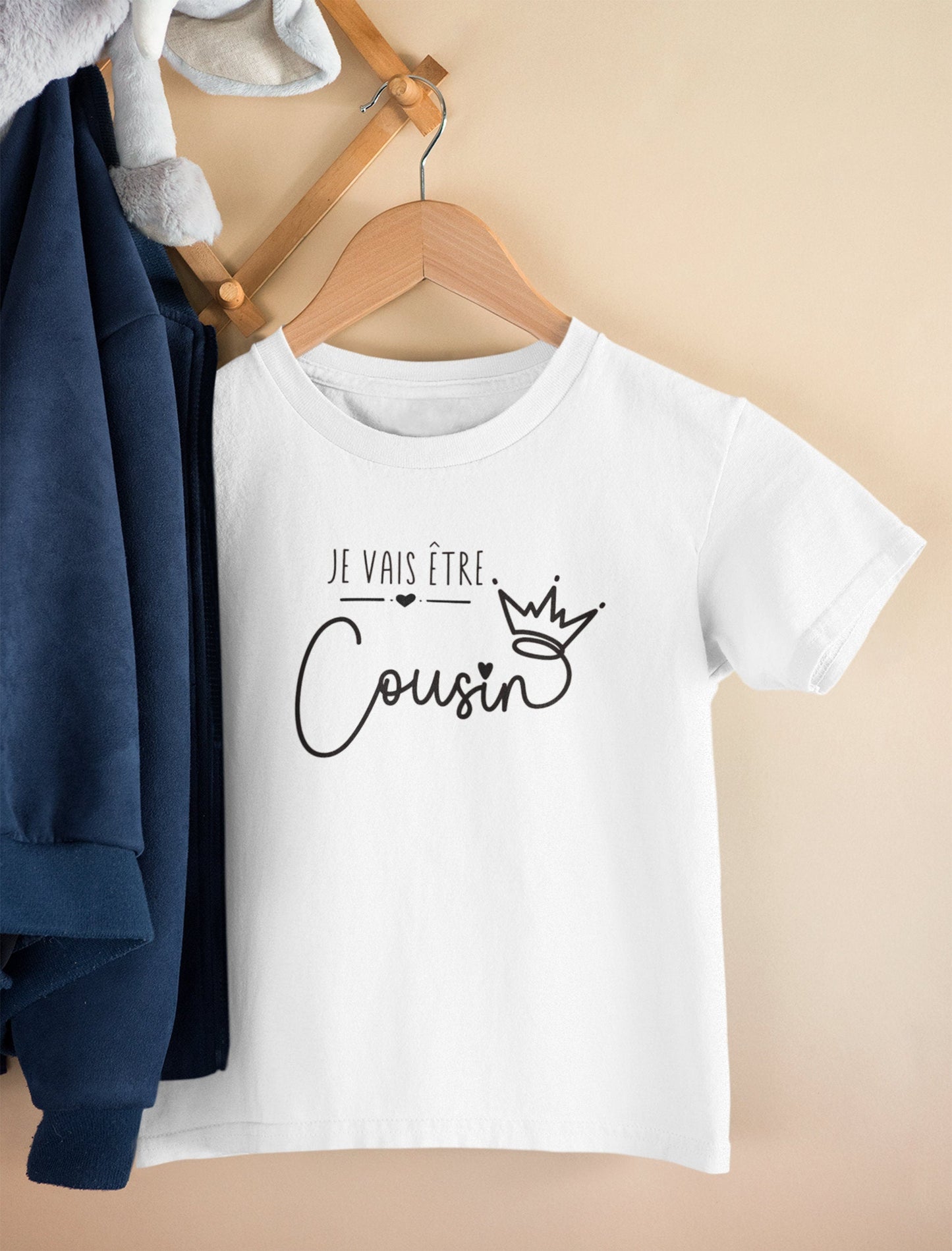 T-shirt futur cousin personnalisable, T-shirt enfant je vais être cousin, Annonce grossesse