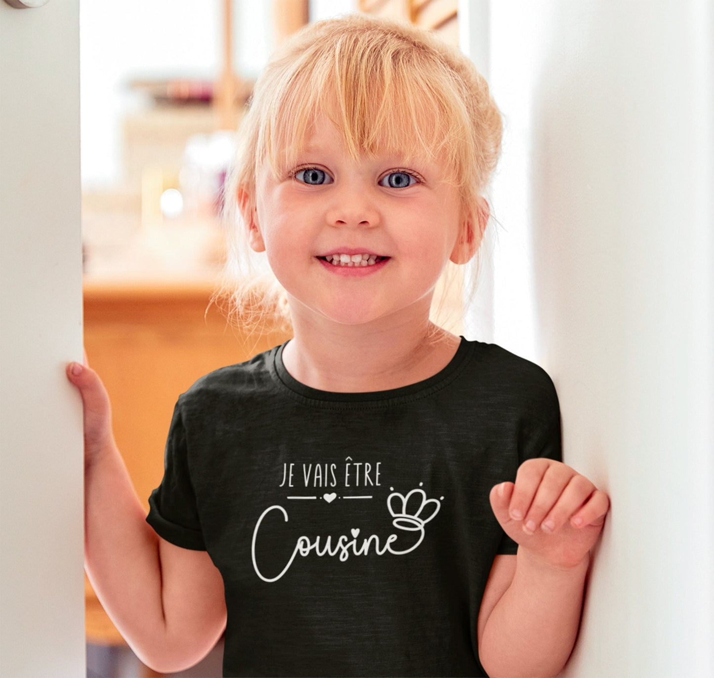 T-shirt future cousine personnalisable, T-shirt enfant je vais être cousine, Annonce grossesse