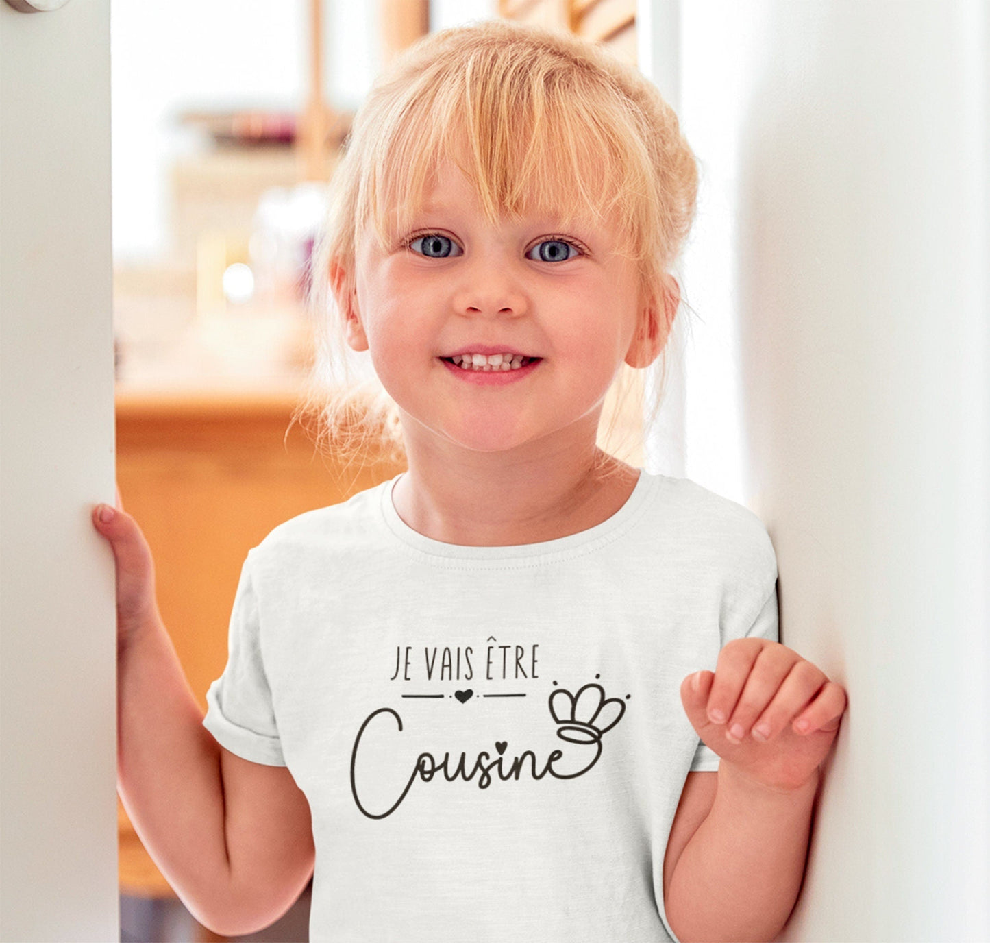 T-shirt future cousine personnalisable, T-shirt enfant je vais être cousine, Annonce grossesse