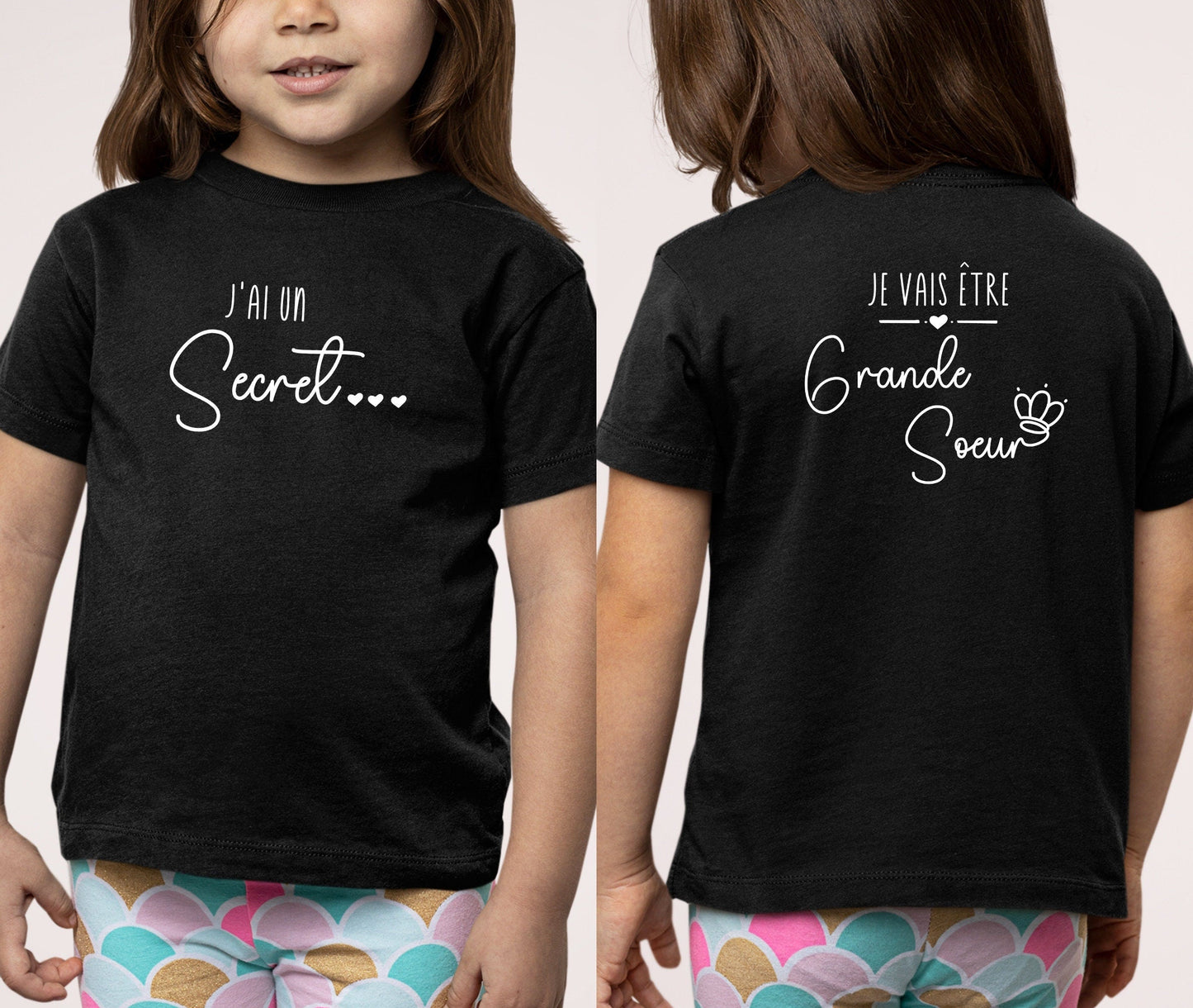 T-shirt future grande soeur, Annonce grossesse, Bientôt grande soeur, T-shirt enfant je vais être grande soeur