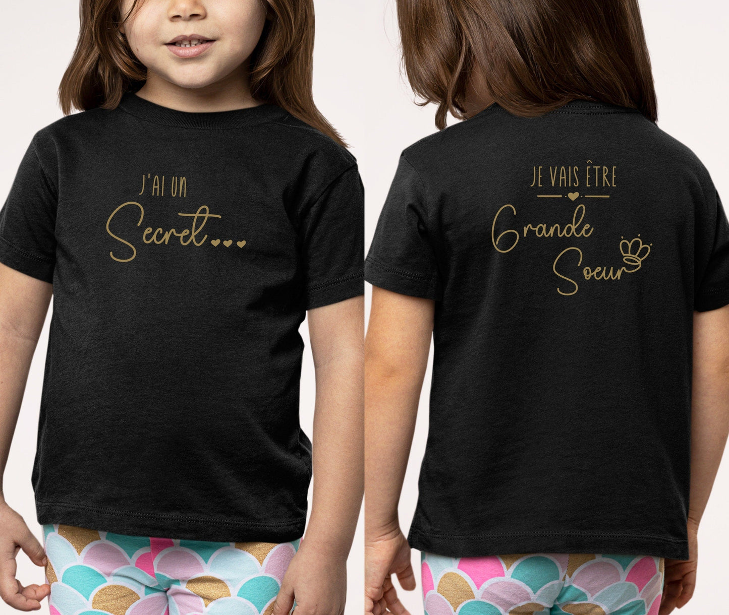 T-shirt future grande soeur, Annonce grossesse, Bientôt grande soeur, T-shirt enfant je vais être grande soeur