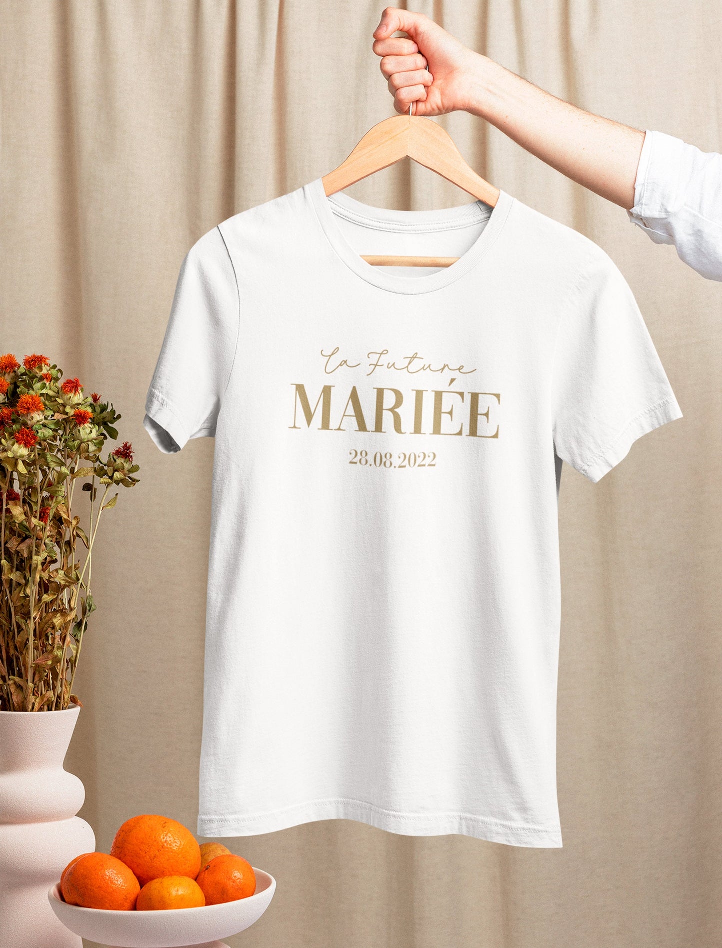T-shirt mariée, Cadeau mariée, Cadeau EVJF, Future mariée, T-shirt personnalisé
