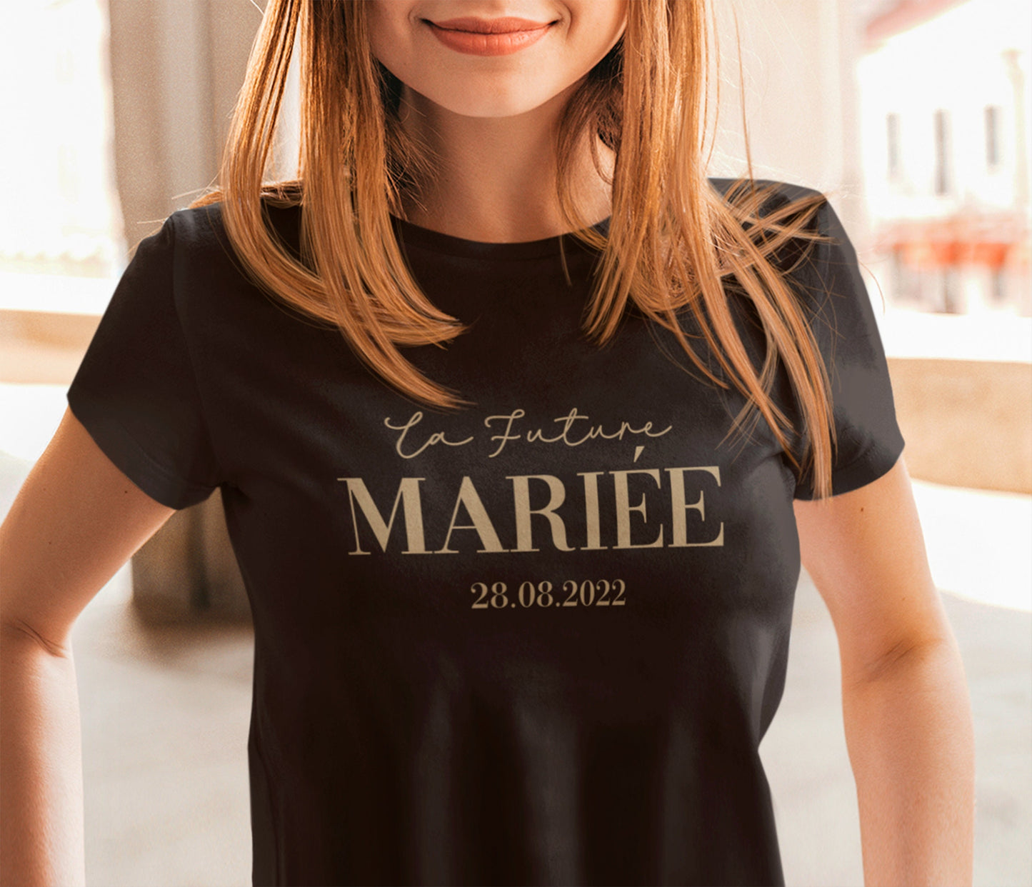 T-shirt mariée, Cadeau mariée, Cadeau EVJF, Future mariée, T-shirt personnalisé