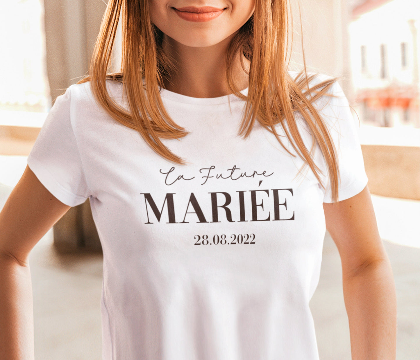 T-shirt mariée, Cadeau mariée, Cadeau EVJF, Future mariée, T-shirt personnalisé